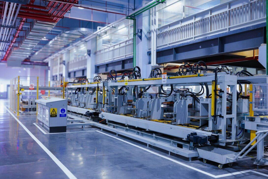 a large machine in a large building